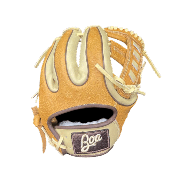 11.5 inch right hand throw royal dual welting inlay style i web laced floral paisley tan brown blonde kip (3)