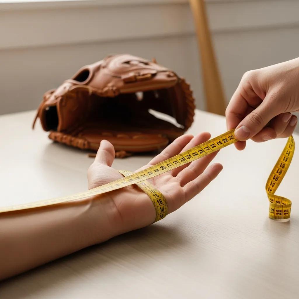 Person measuring hand for custom batting gloves, illustrating the importance of proper fit and sizing